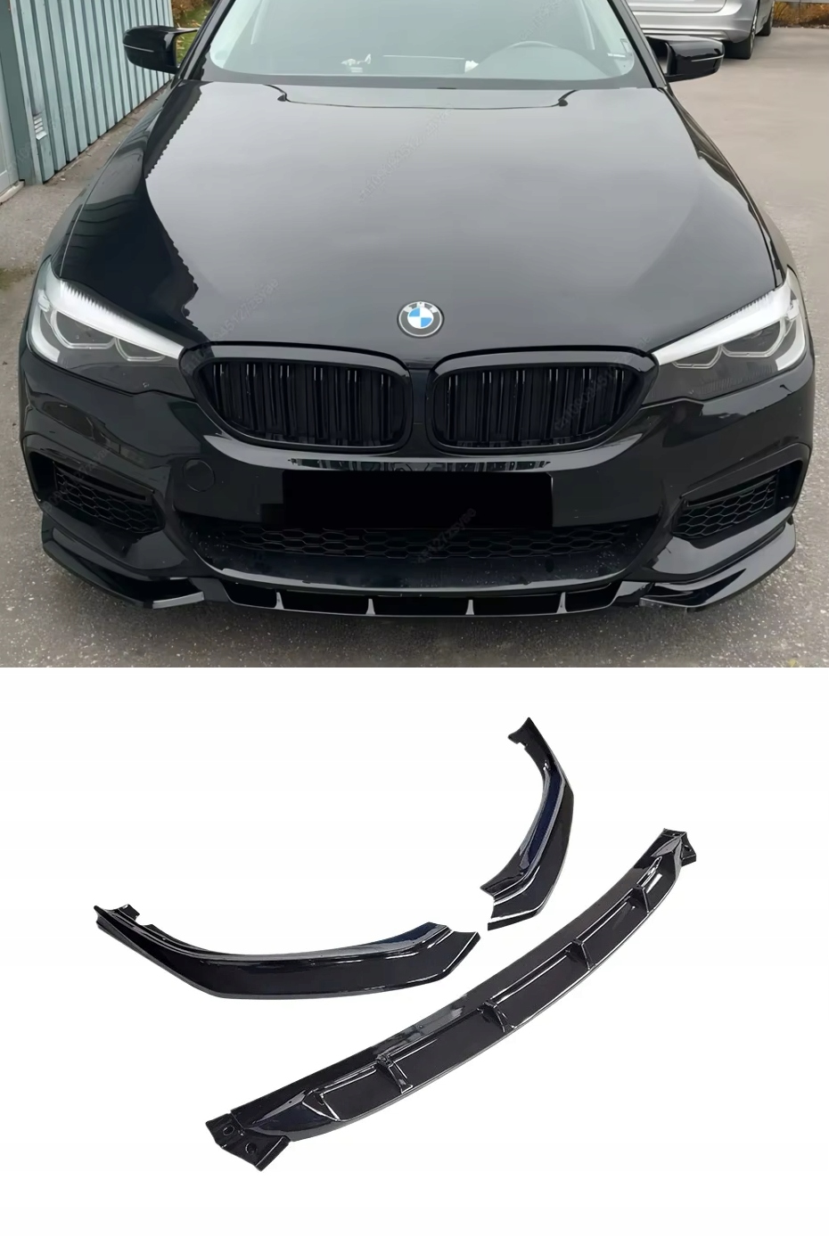 Kryt nárazníku M Sport Splitter Černý Bmw G30 G31 Předlift 2017-2020