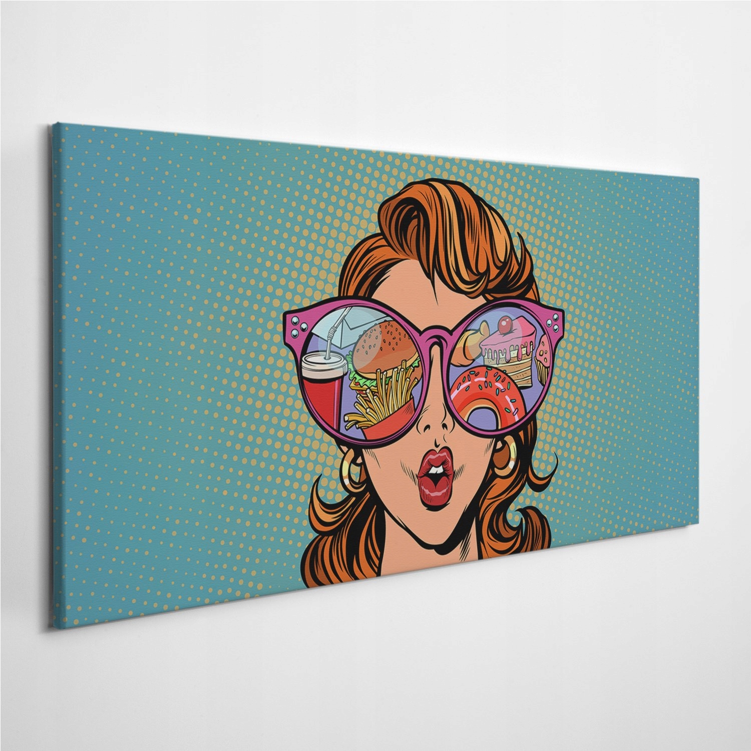 

Foto-obraz na płótnie Kobieta Okulary Retro 100x50