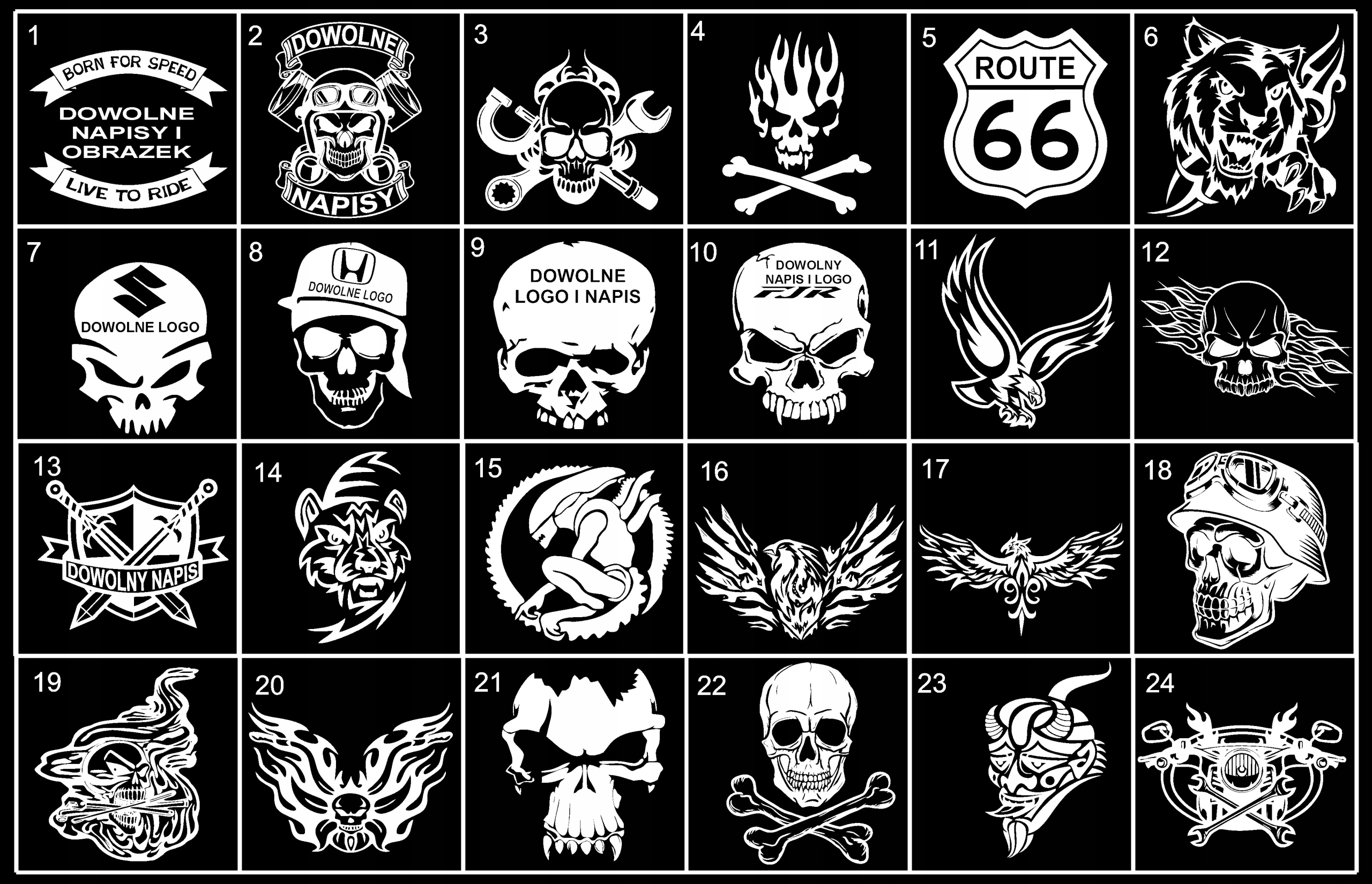 Bluza z kapturem Moto Różne wzory PROJEKT SUZUKI Producent inny