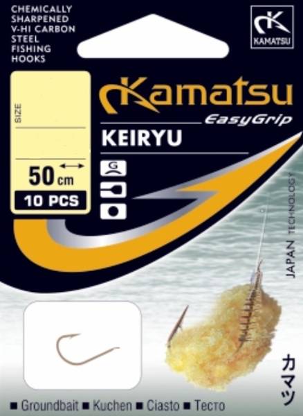 Haczyk Nr 10 Gotowe Przypony Keiru Do Ciasta 50cm 10szt Złoty Kamatsu