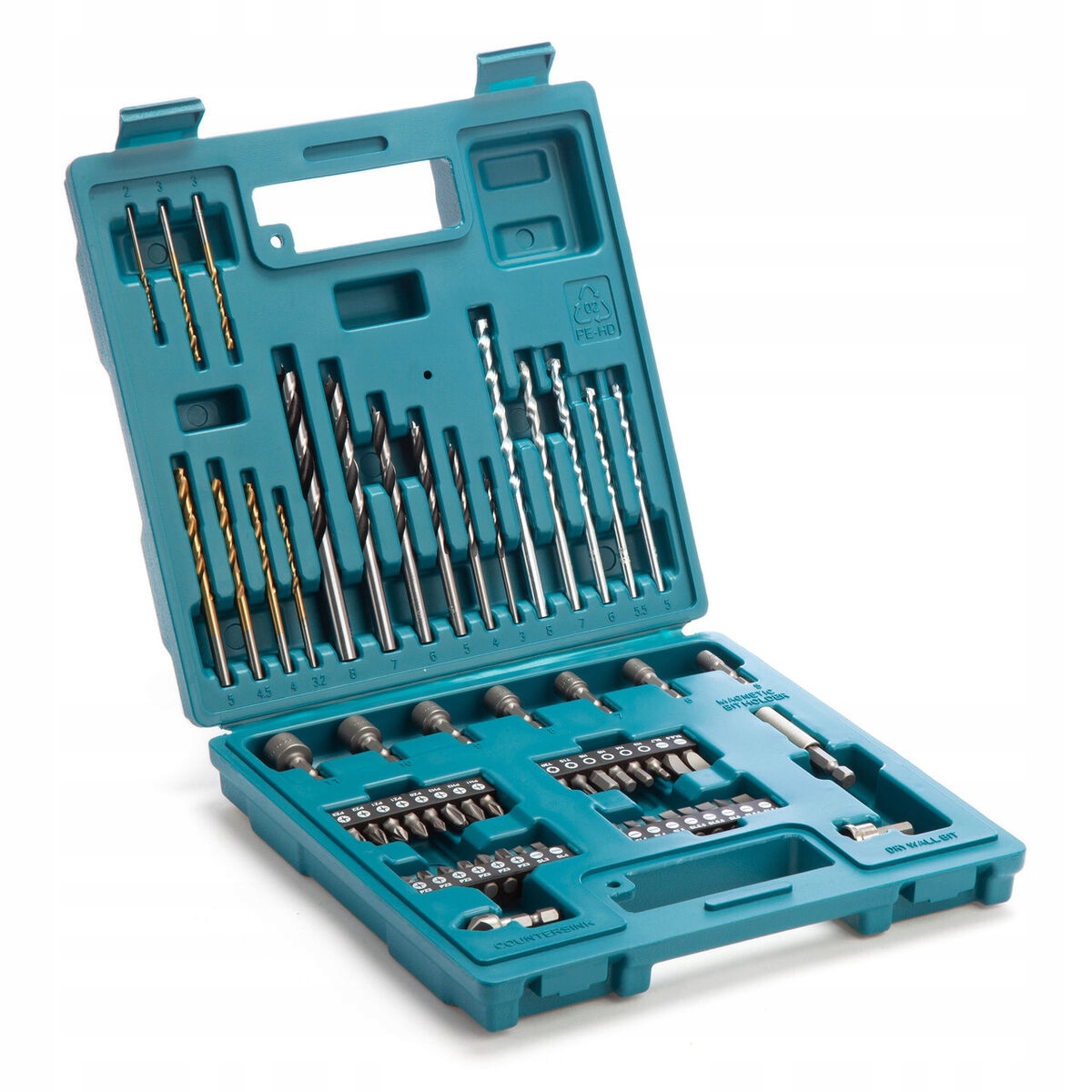 Makita E-11829 Zestaw Akcesoriów Osprzętu Wierteł Bitów Nasadek 60 sztuk