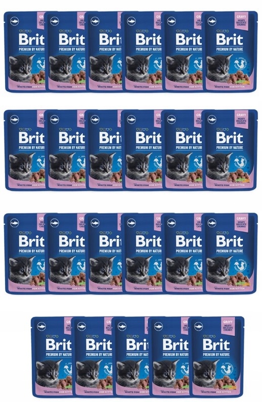 Levně Sáčky Brit pro malé kočky a koťata 24x100 g Vlhké Krmivo pro juniory