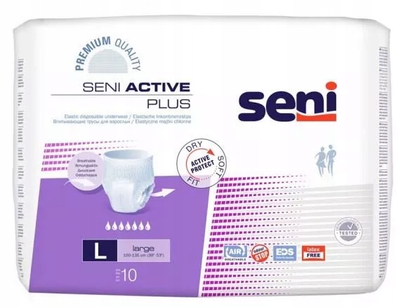 

Seni Active Plus L Majtki chłonne 10 szt