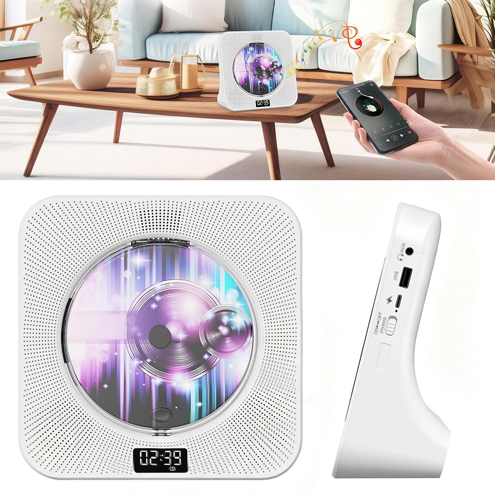 Přenosný CD přehrávač Bluetooth reproduktor Stereofonní CD přehrávače