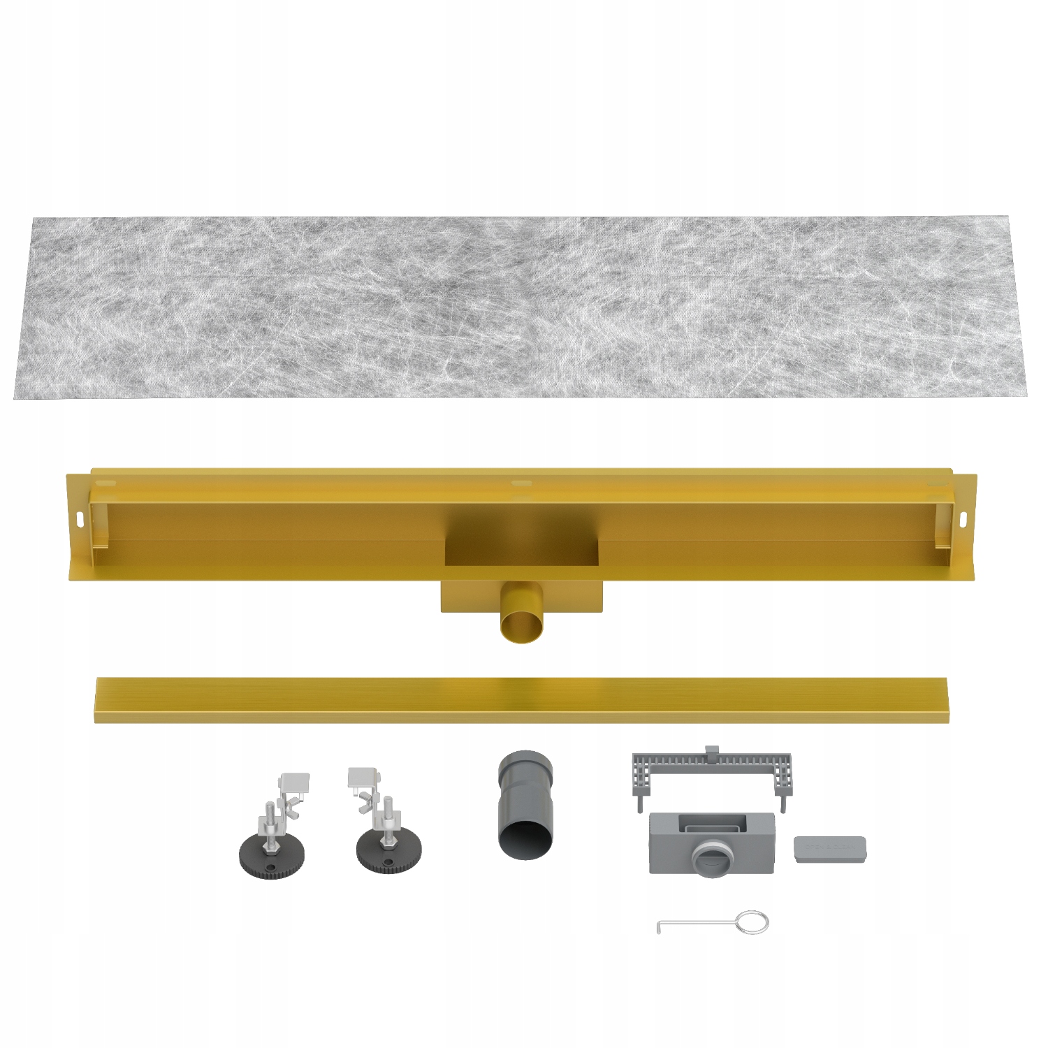 Stenový Lineárny Odtok Bočný Zlatý 80cm