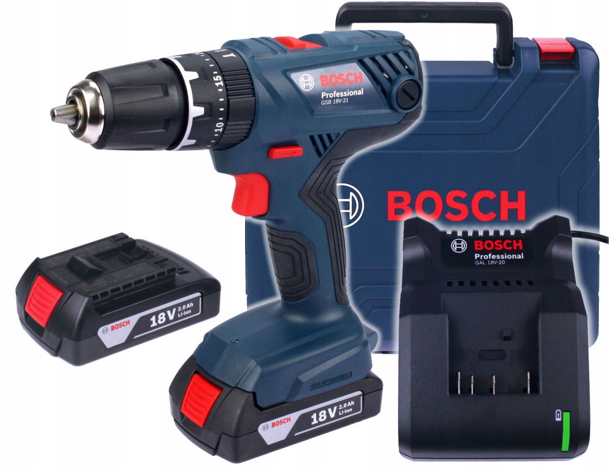 

Wkrętarka 18V Gsb 18V-21 Bosch 2x2,0Ah Walizka