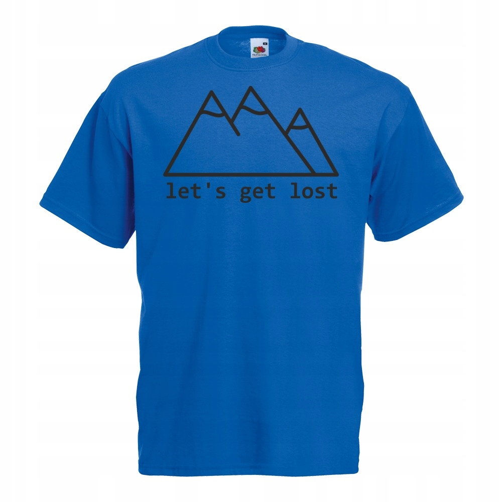 

Koszulka lets get lost góry przygoda M niebieska