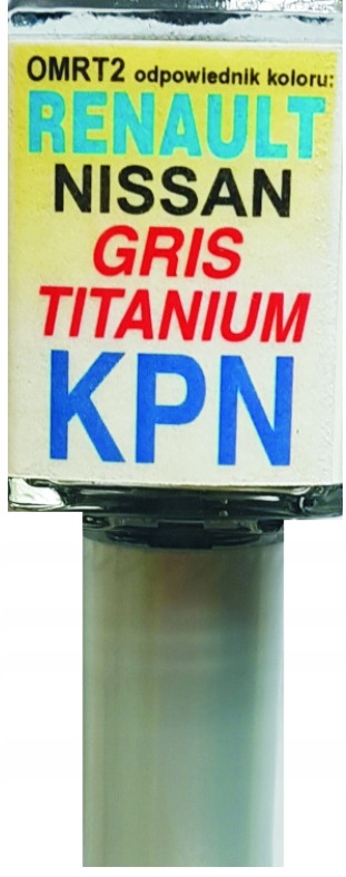 RENAULT NISSAN KPN GRIS TITANIUM LAKIER SAMOCHODOWY ZAPRAWKA DO RYS 10 ML