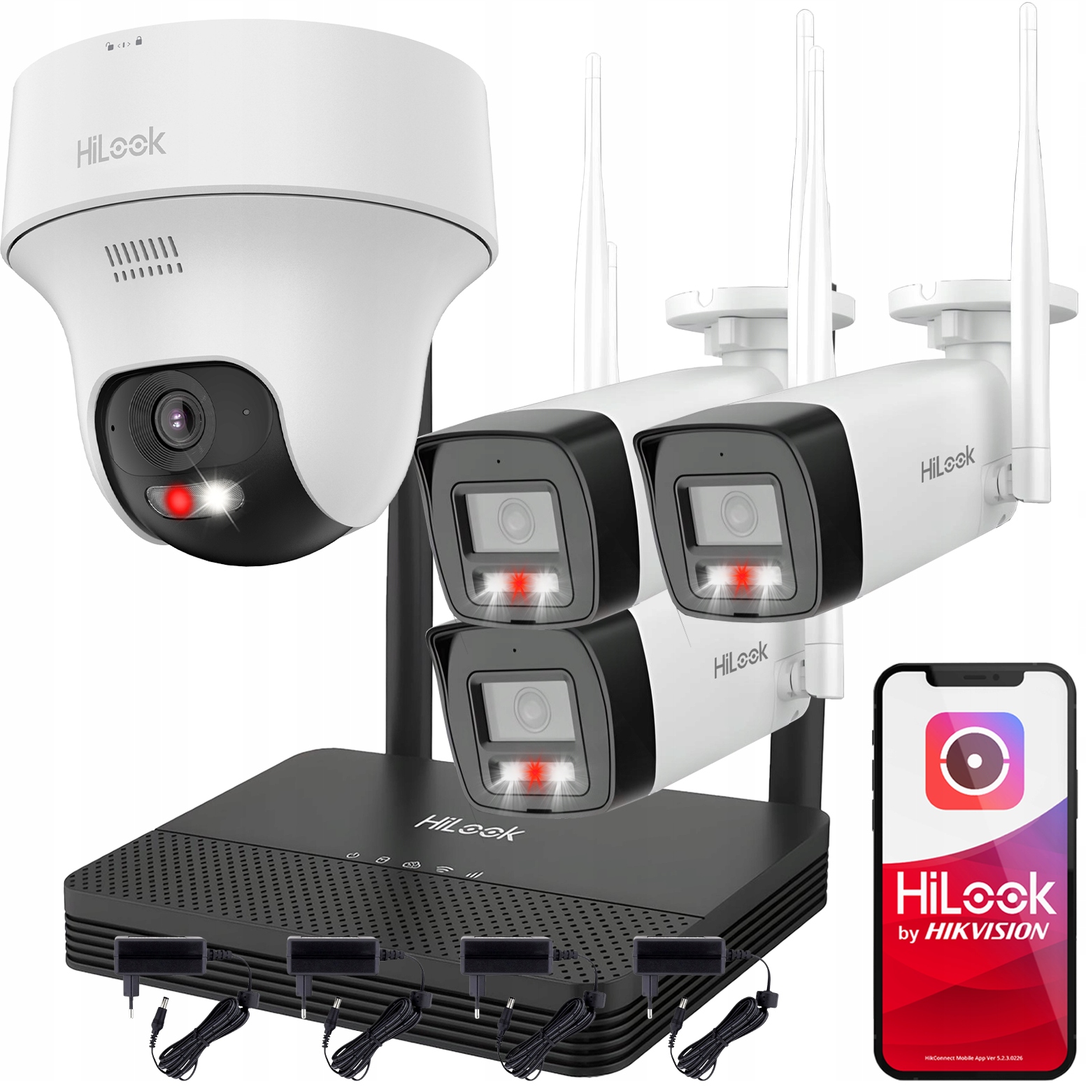 WiFi monitoring 4MPx HiLook od Hikvision WIFIKIT-BT4-4CH 2x WIFICAM-B4