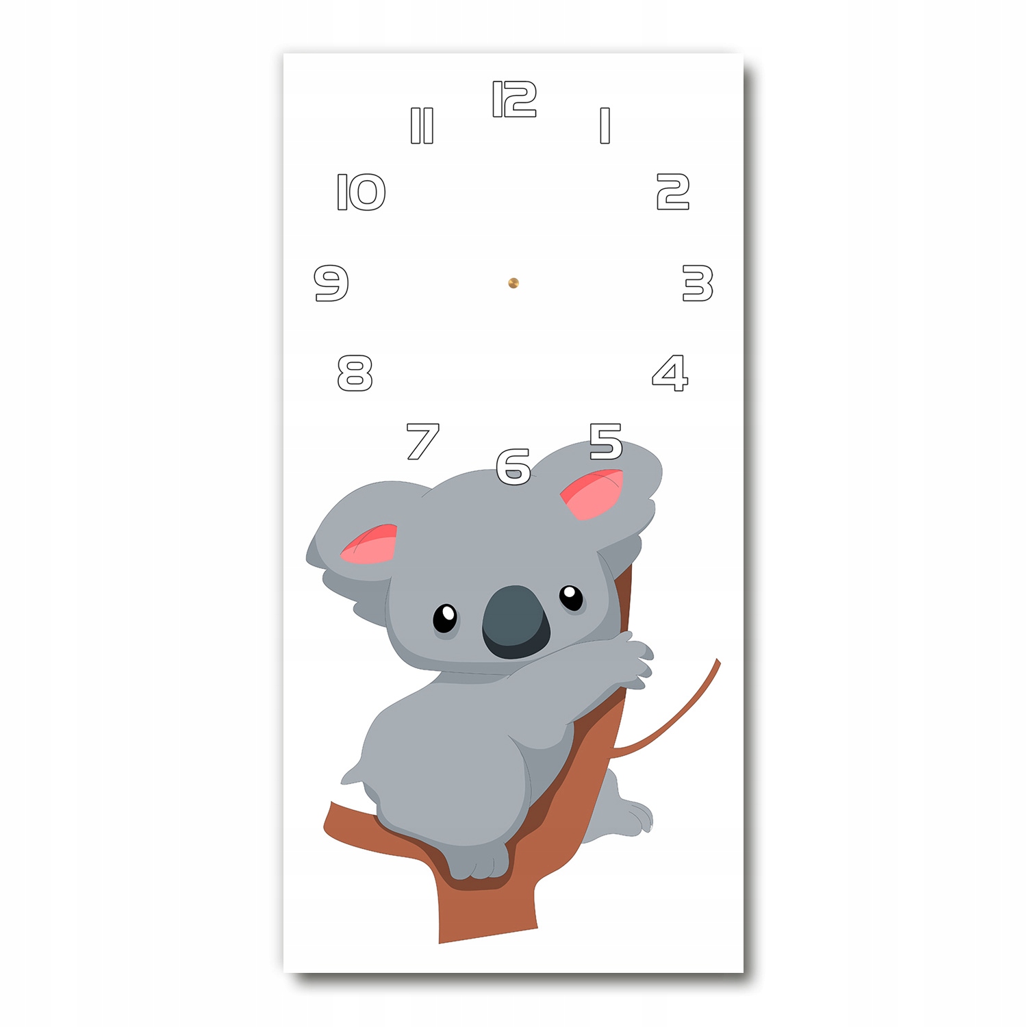 

Zegar ścienny cichy Koala na drzewie 30x60 pionowy