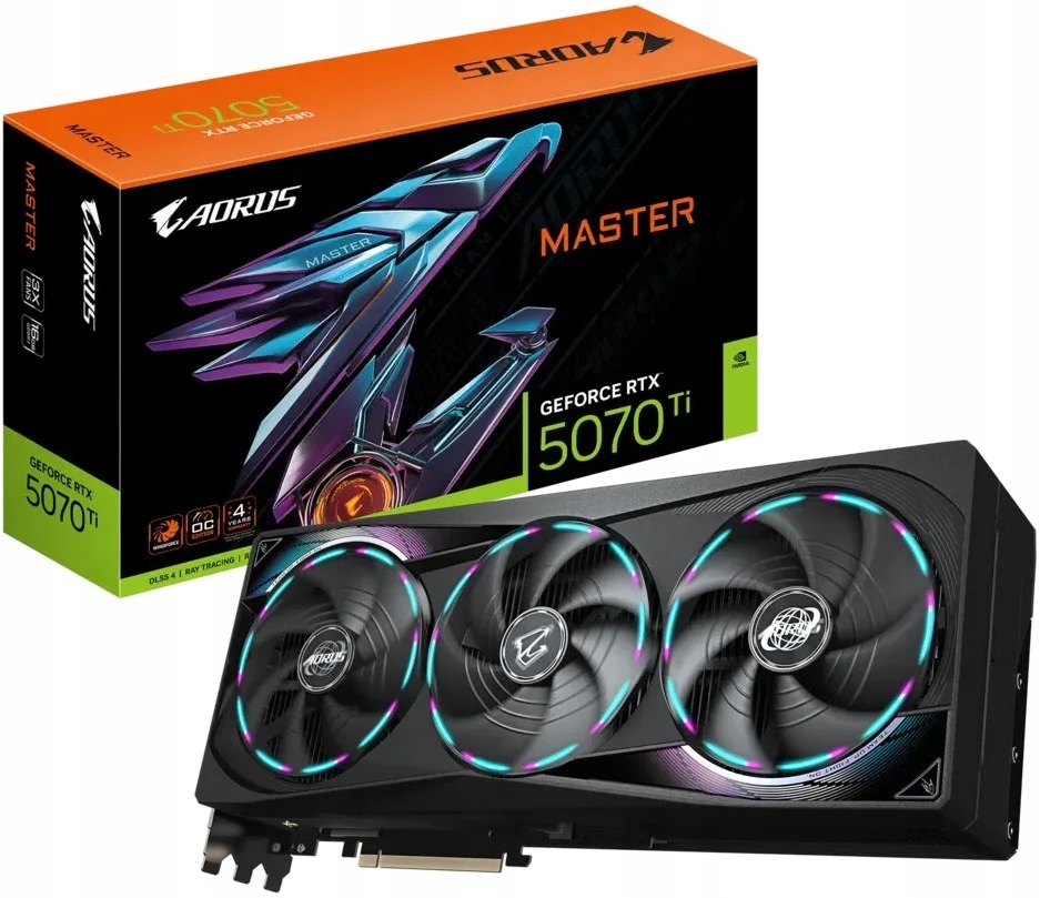 Karta graficzna GeForce RTX 5070 Ti AORUS MASTER 16G 256BIT GDDR7 3DP/HDMI