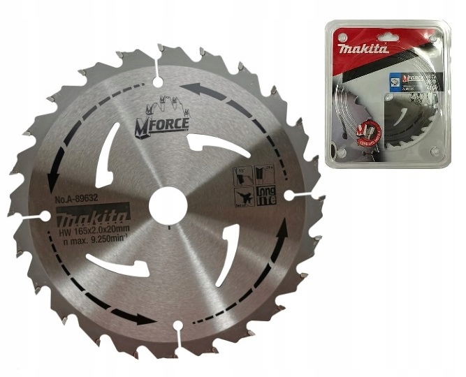 

Makita A-89632 Tarcza piła Do Drewna 165x20mm 24Z