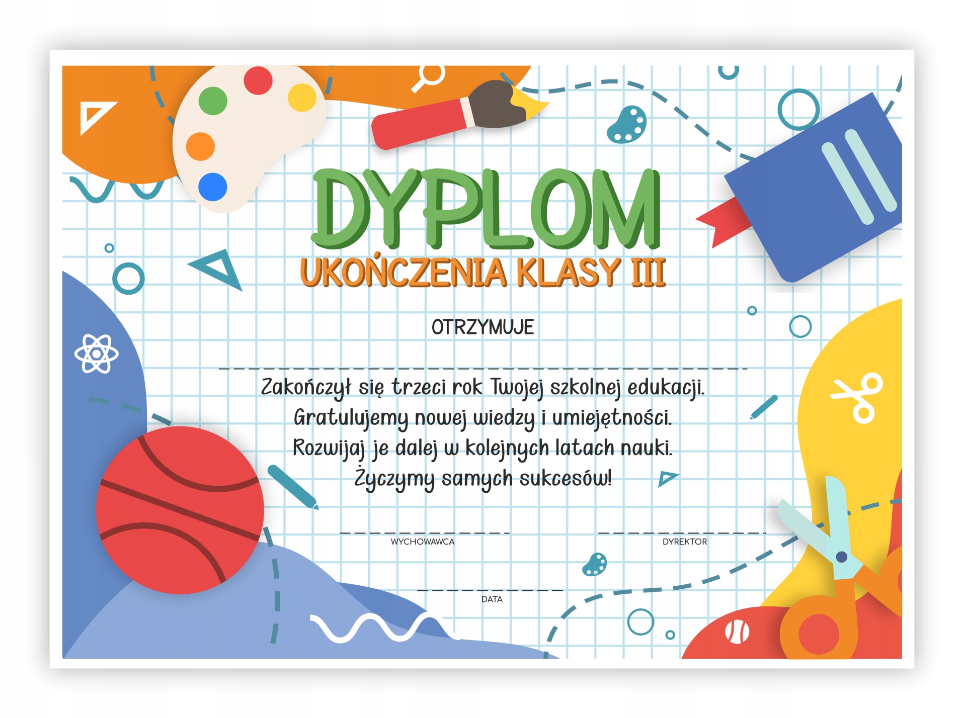 

Dyplom Ukończenia Klasy Trzeciej Zeszyt