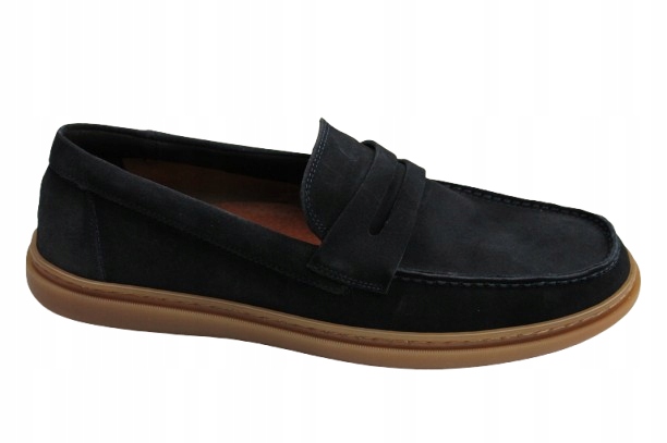 Pánské mokasíny Ryłko IDER13_WW6F vel.43 Námořnická Modrá Semišová kůže