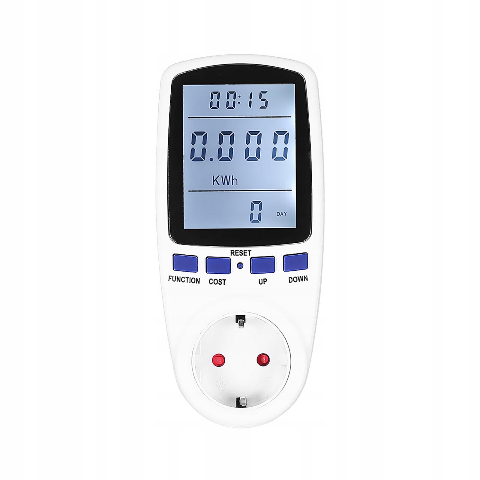 Electricity Usage Monitor Plug EU Plug with Digital LCD Energy Saving