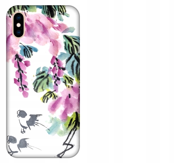 

Etui pokrowiec iPhone Xs Max Kwiaty akwarela chins