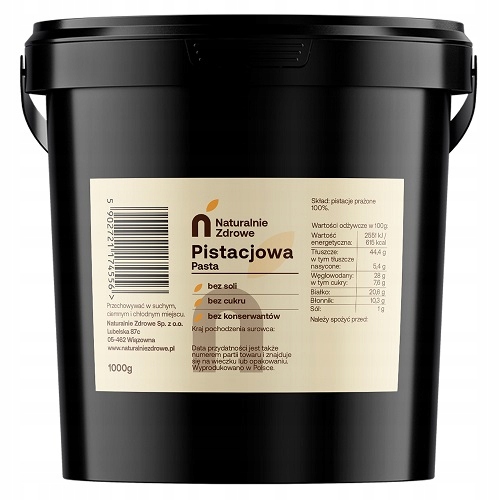 Naturalnie Zdrowe Pasta Pistacjowa Bez Dodatków 1000 g