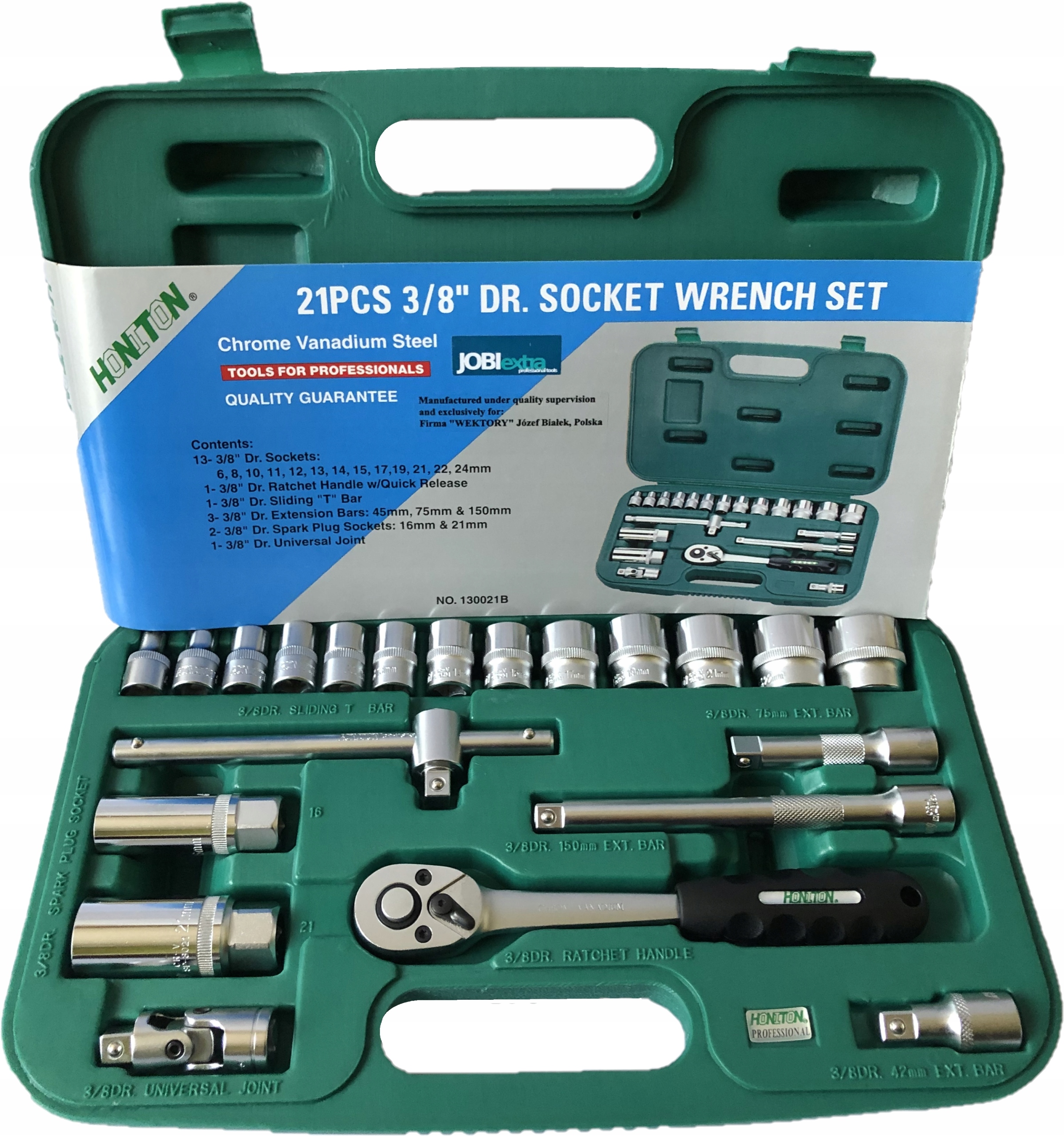 

Honiton Klucze nasadowe zestaw 3/8'' 6-24 mm 21szt