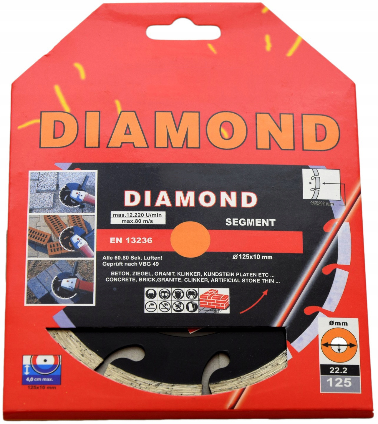 

Tarcza Diamentowa Segmentowa 125mm Betonu Kostki