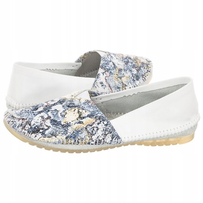 Dámské kožené baleríny Maciejka Bílé, velikost 01930-85