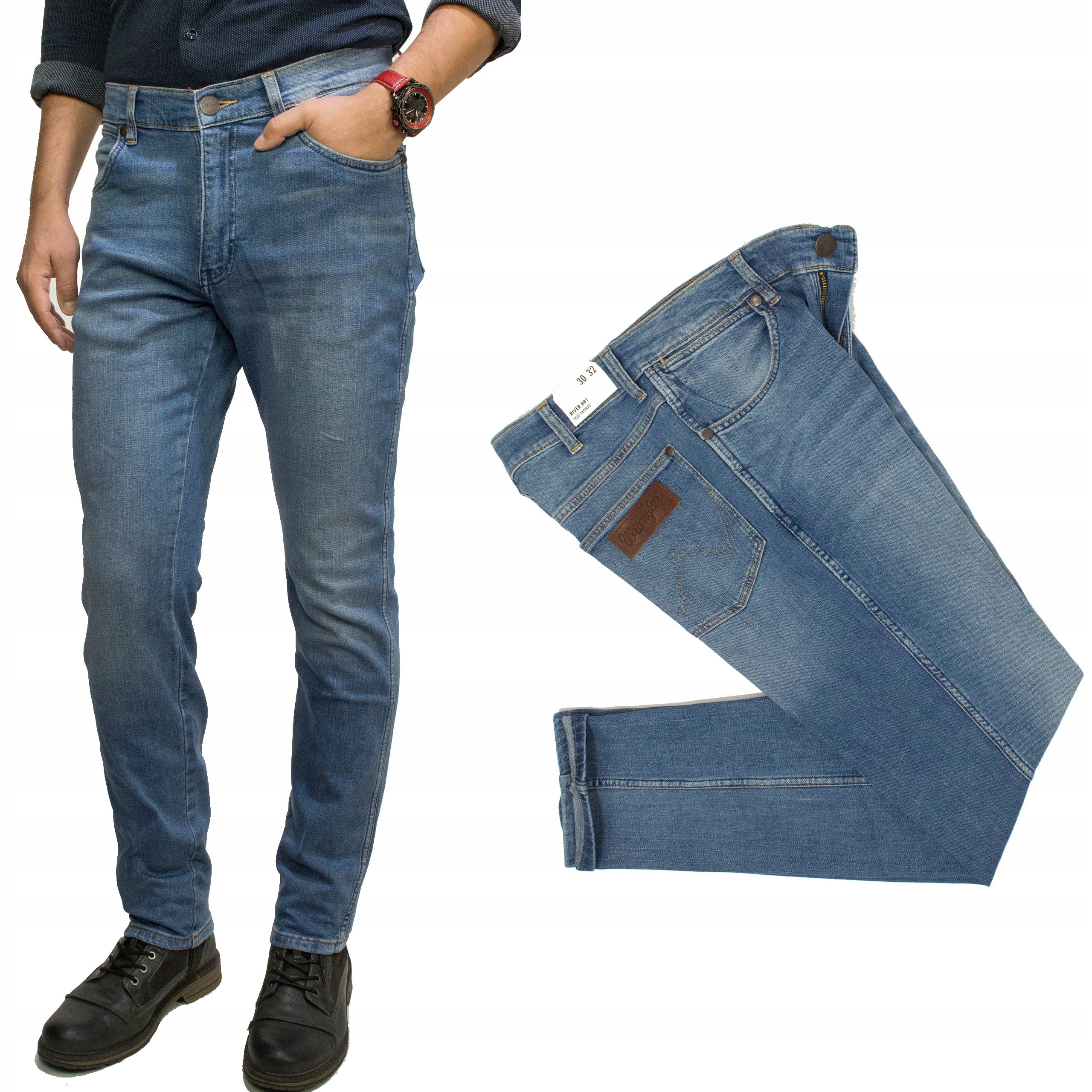 Wrangler River Bedazzled Blue pánské džíny zúžené W31 L32