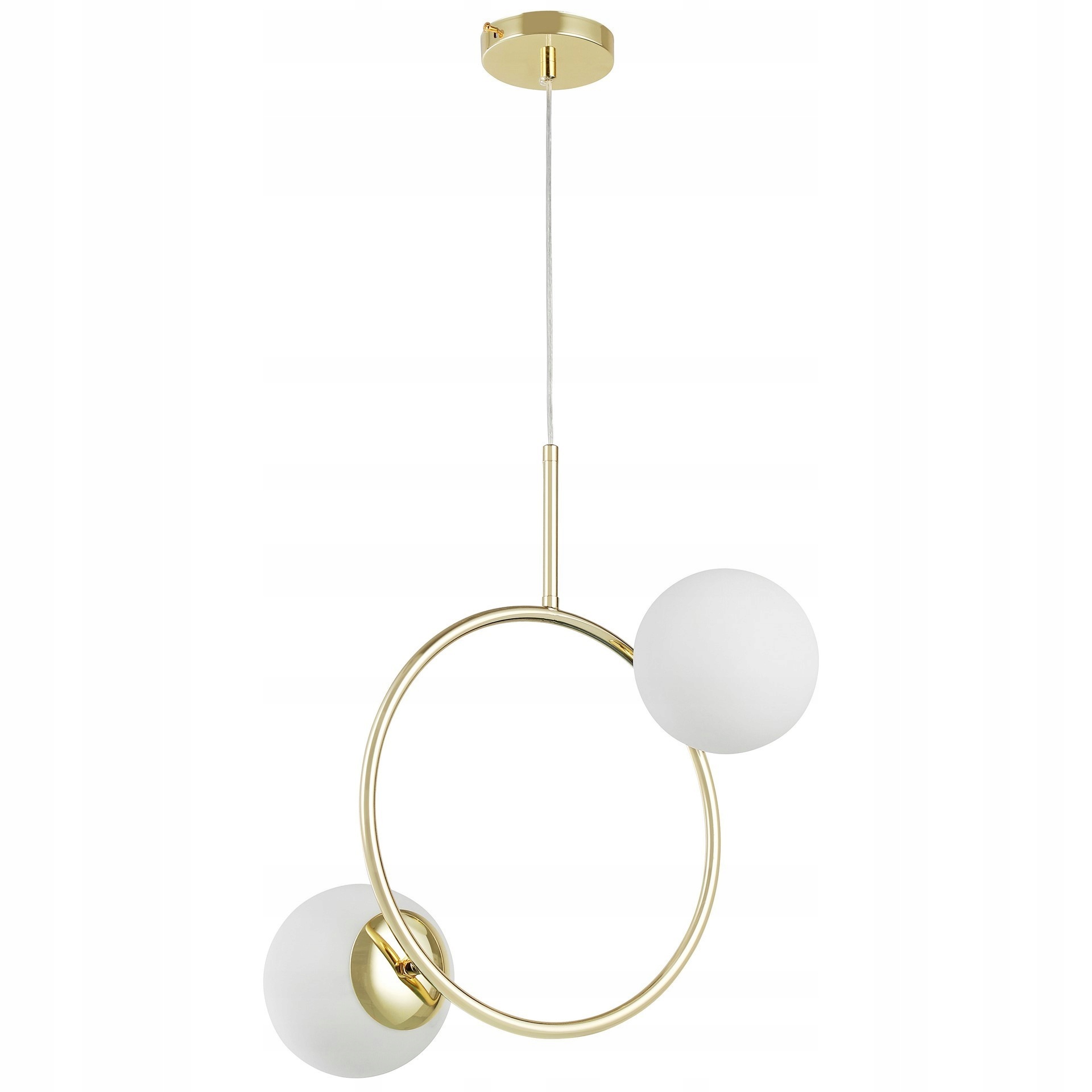 Lampa Sufitowa Wisząca Złota Nowoczesna Szklane Kule Orio 2xE27