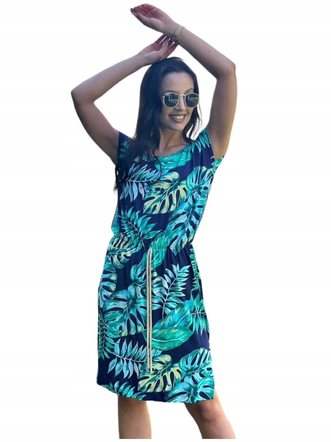 Letní barevné šaty plus size velikost 50