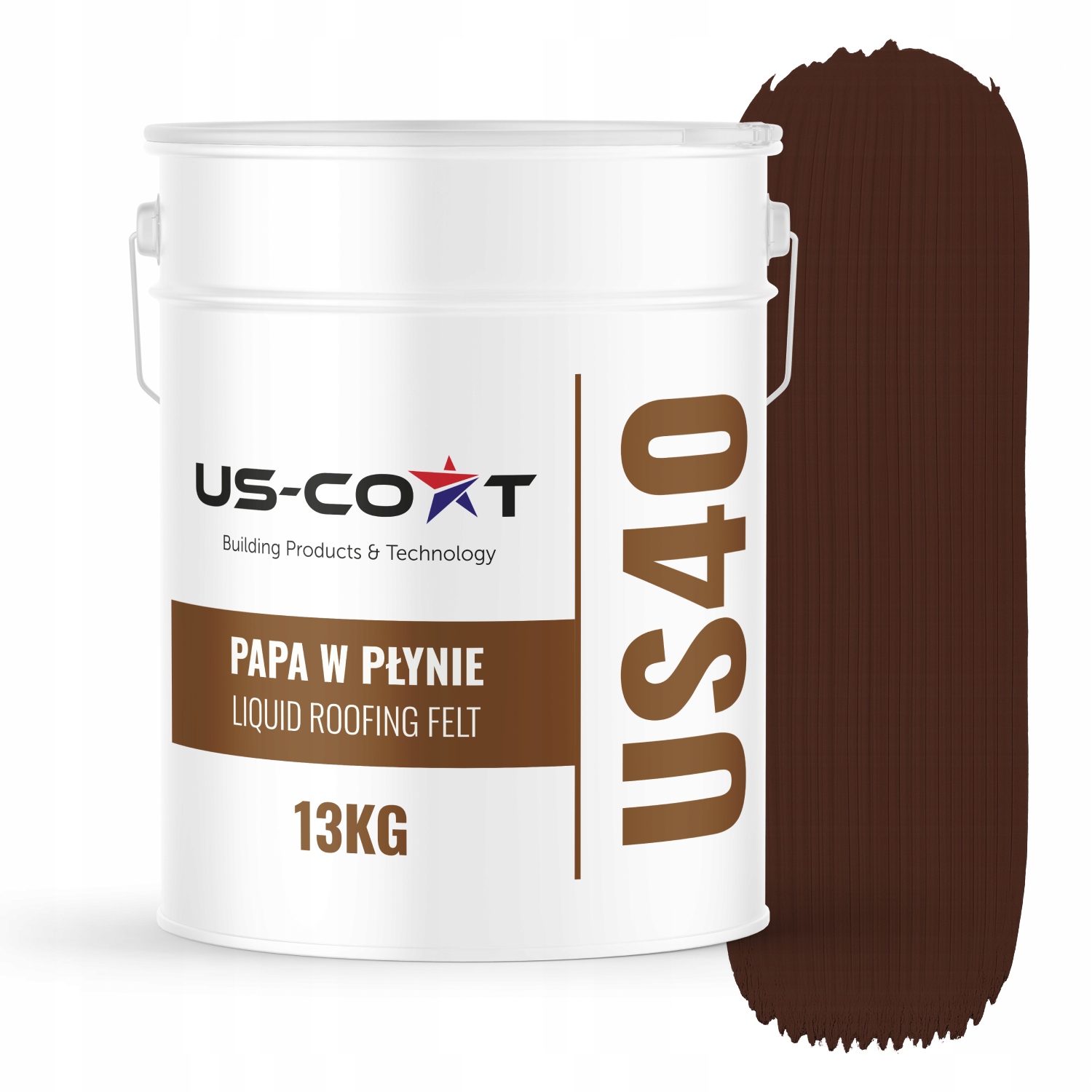 Tekutá Papa 13 Kg, Mrazuvzdorný Tesniaci Materiál, Vodotesná Farba, Teplá Hnedá