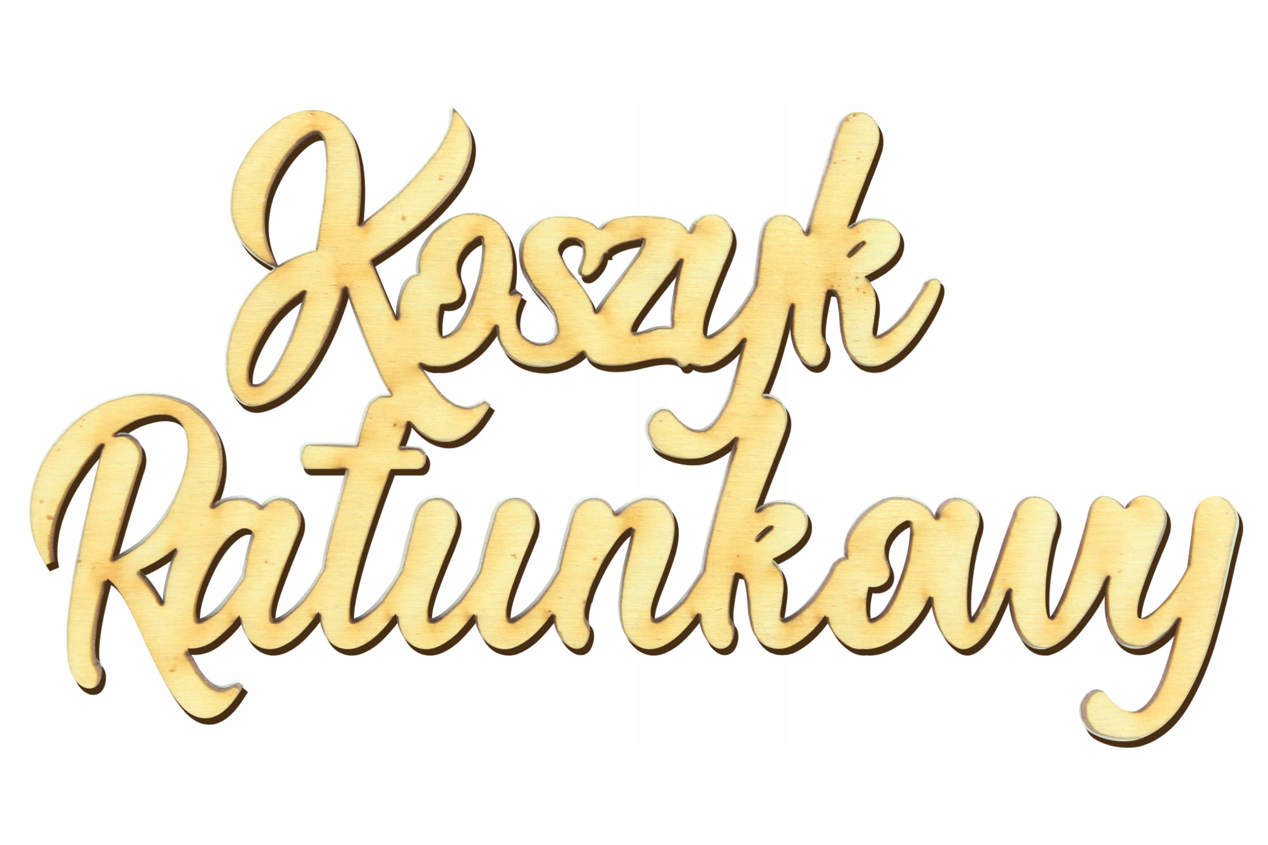 

Drewniany Napis Koszyk Ratunkowy Przylepny 12 x 6