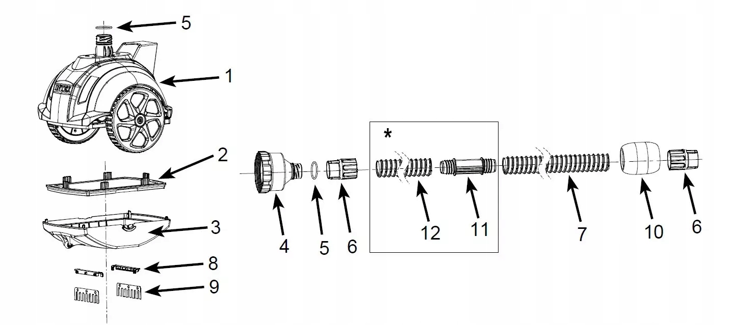 Szczotka do odkurzacza 28007-ZX50- 13127 Intex Kod producenta 13127