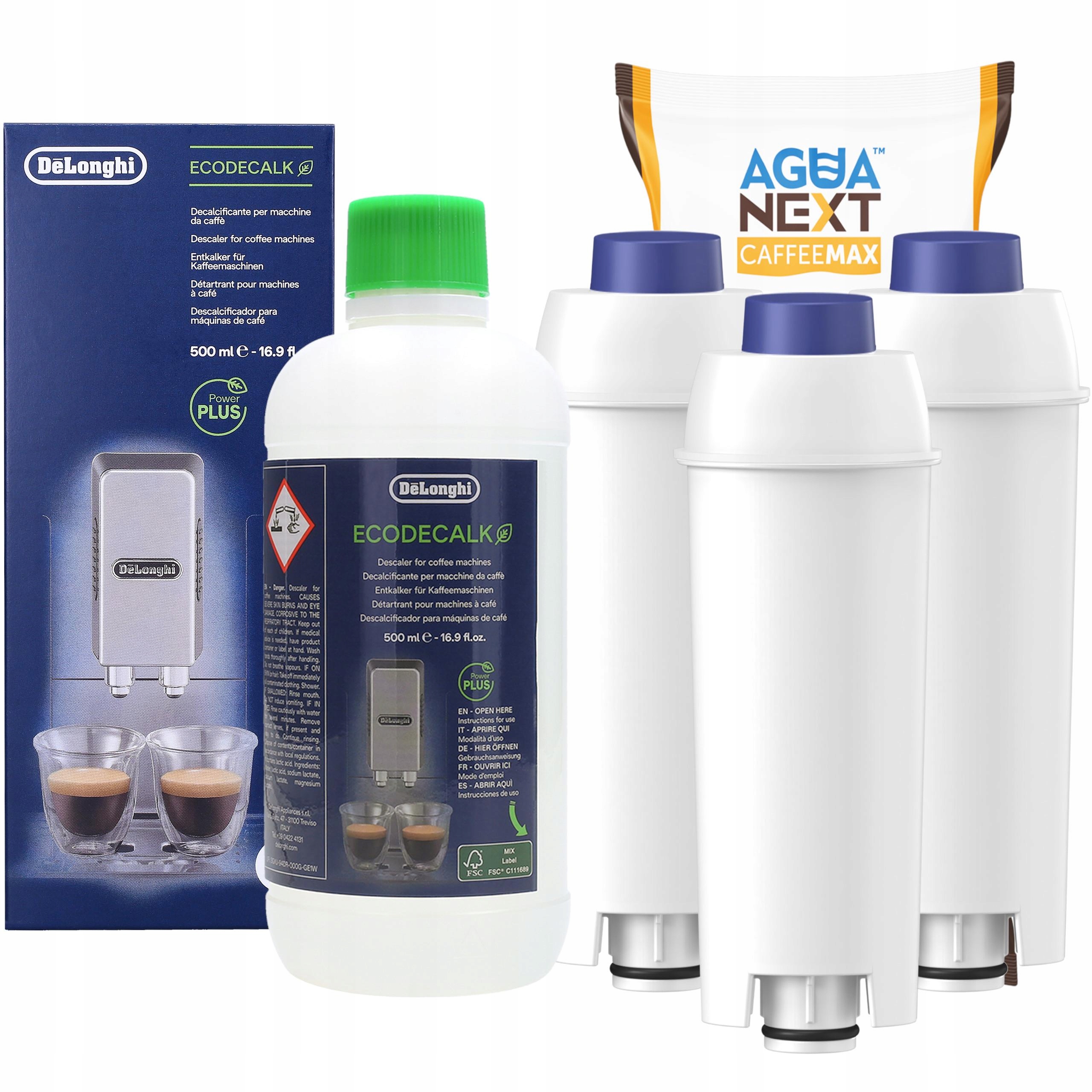 Levně Odvápňovač Delonghi pro kávovar 3x filtr Agua Next pro kávovar Delonghi