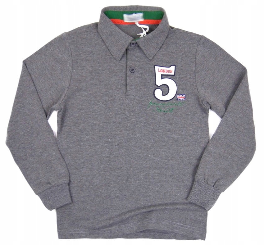 

5298 porządna bluzka polo *london* 10A grafit