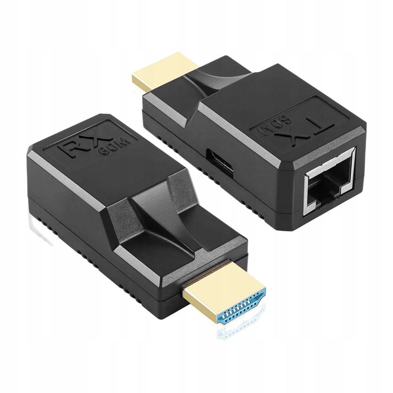 1 para HDMI RJ45 Extender 60M przez Cat5e/6 przez