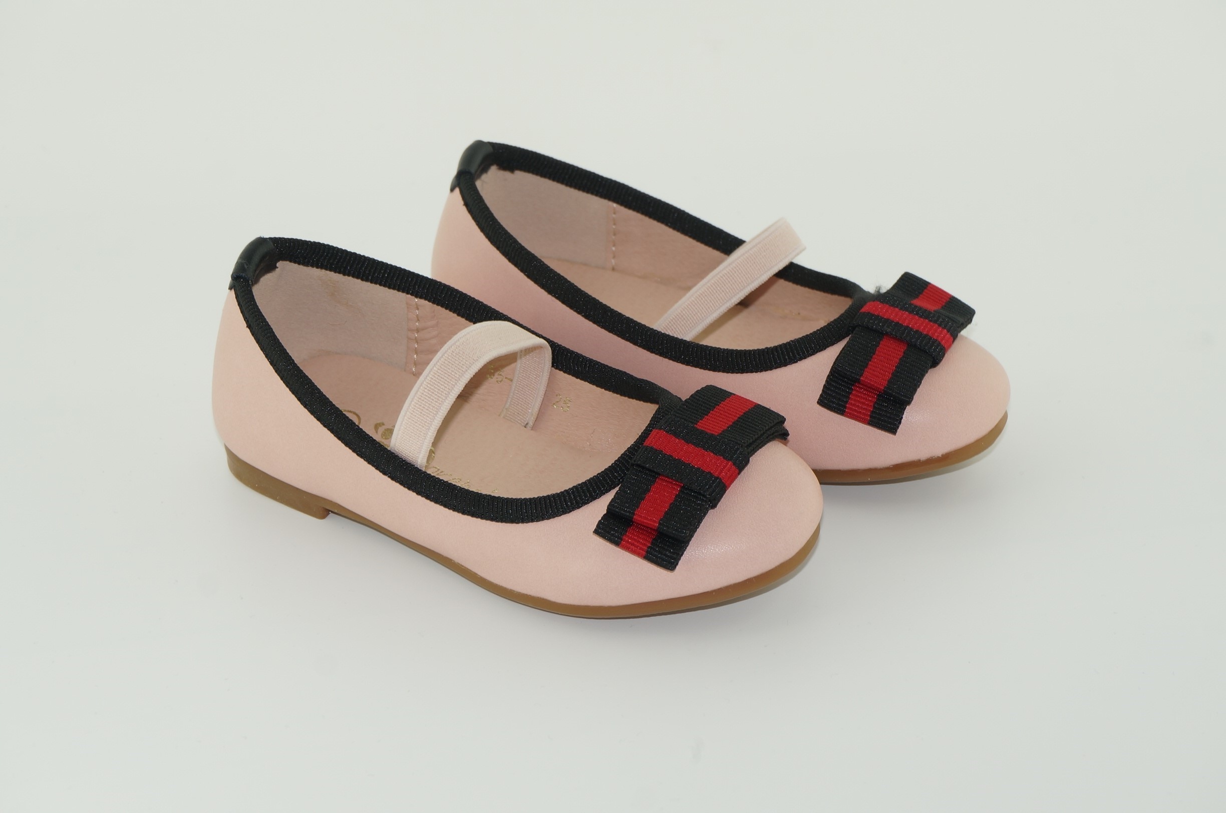 

55-17M Róż Baletki Dziewczęce Kokarda Gumka r.27