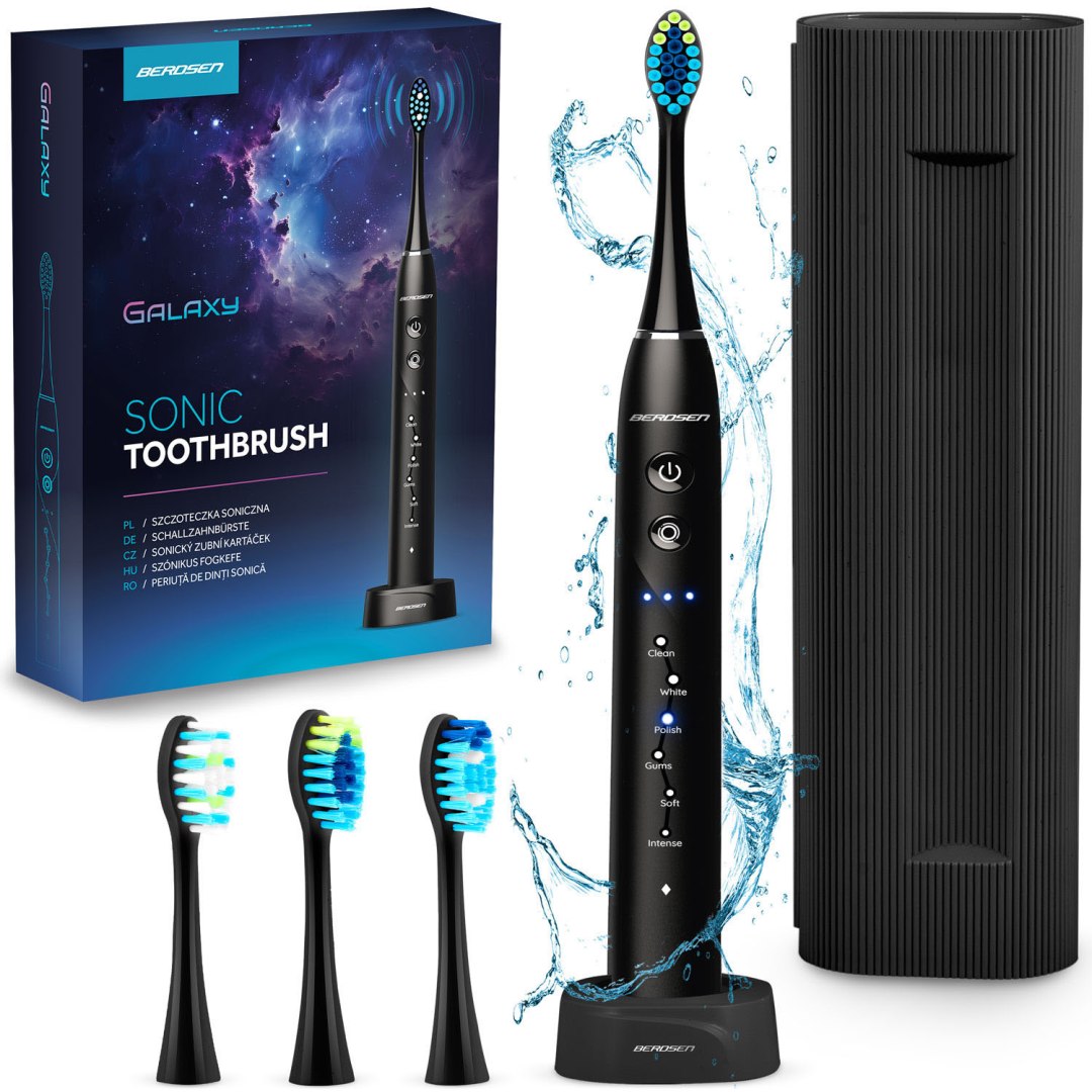 Szczoteczka Soniczna Do Zębów Berdsen Galaxy Czarna