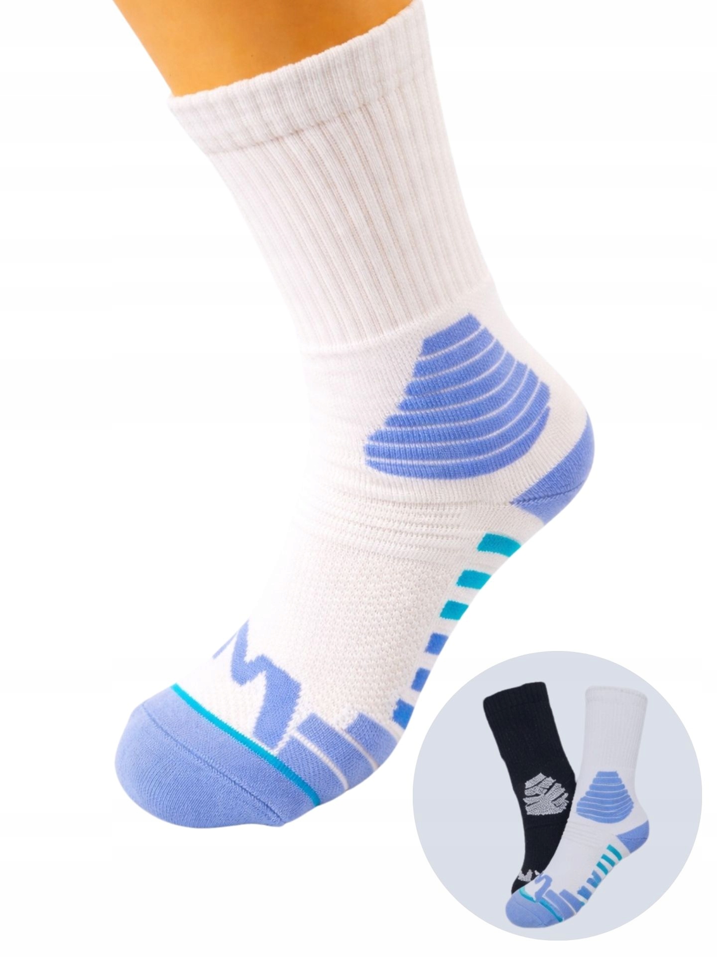 Skarpetki kompresyjne do biegania unisex długie frotte 2PAK 39-42 Myway