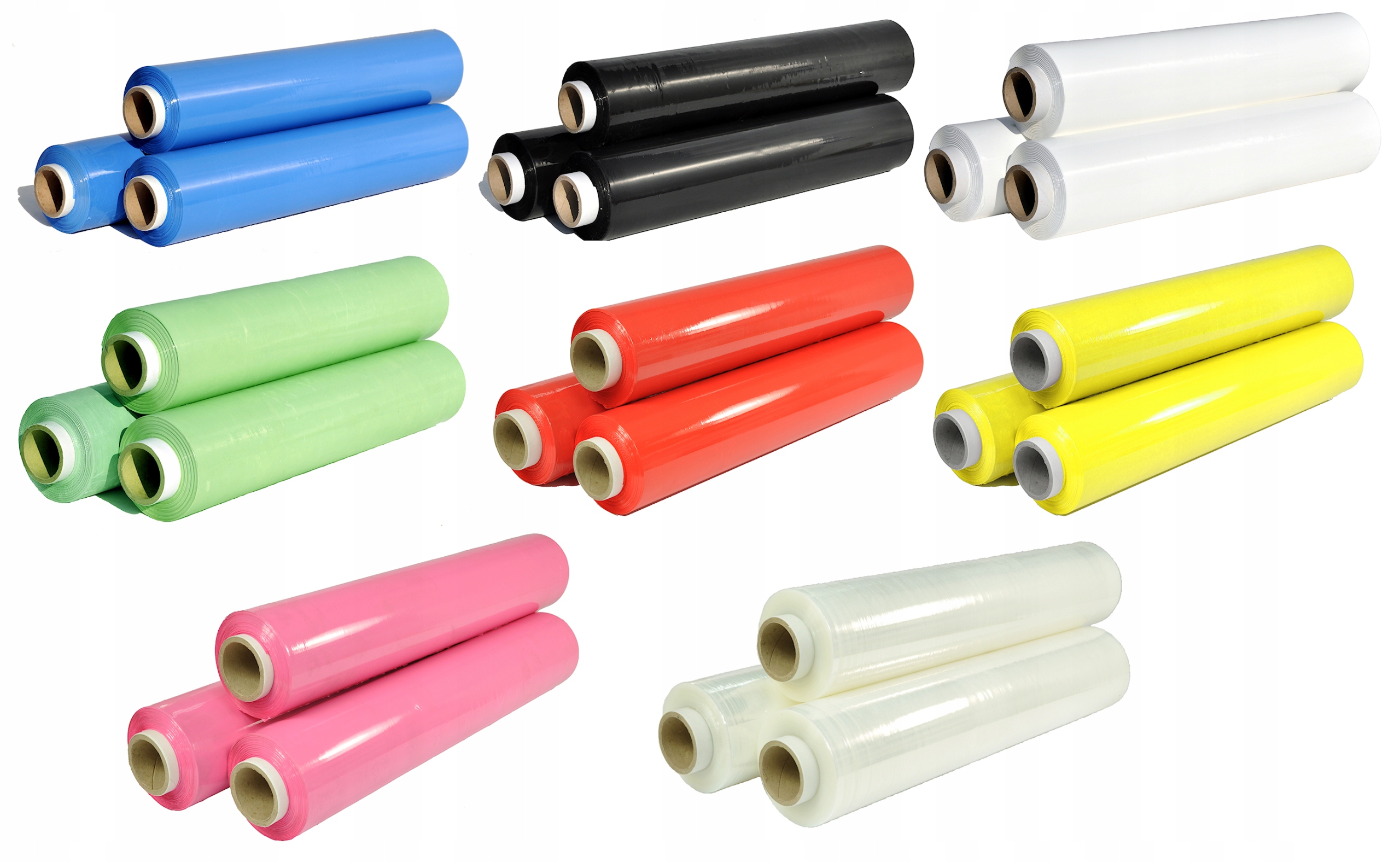 Folia Stretch Strecz 23mic 1,5 kg Różowa Waga netto folii 1.25 kg