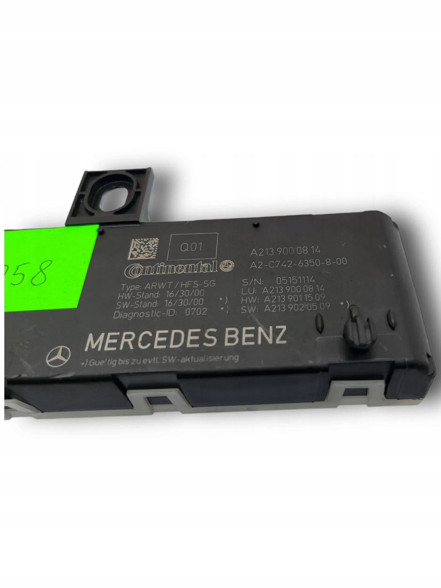 MERCEDES W213 module bonnet boot A2139000814 @M