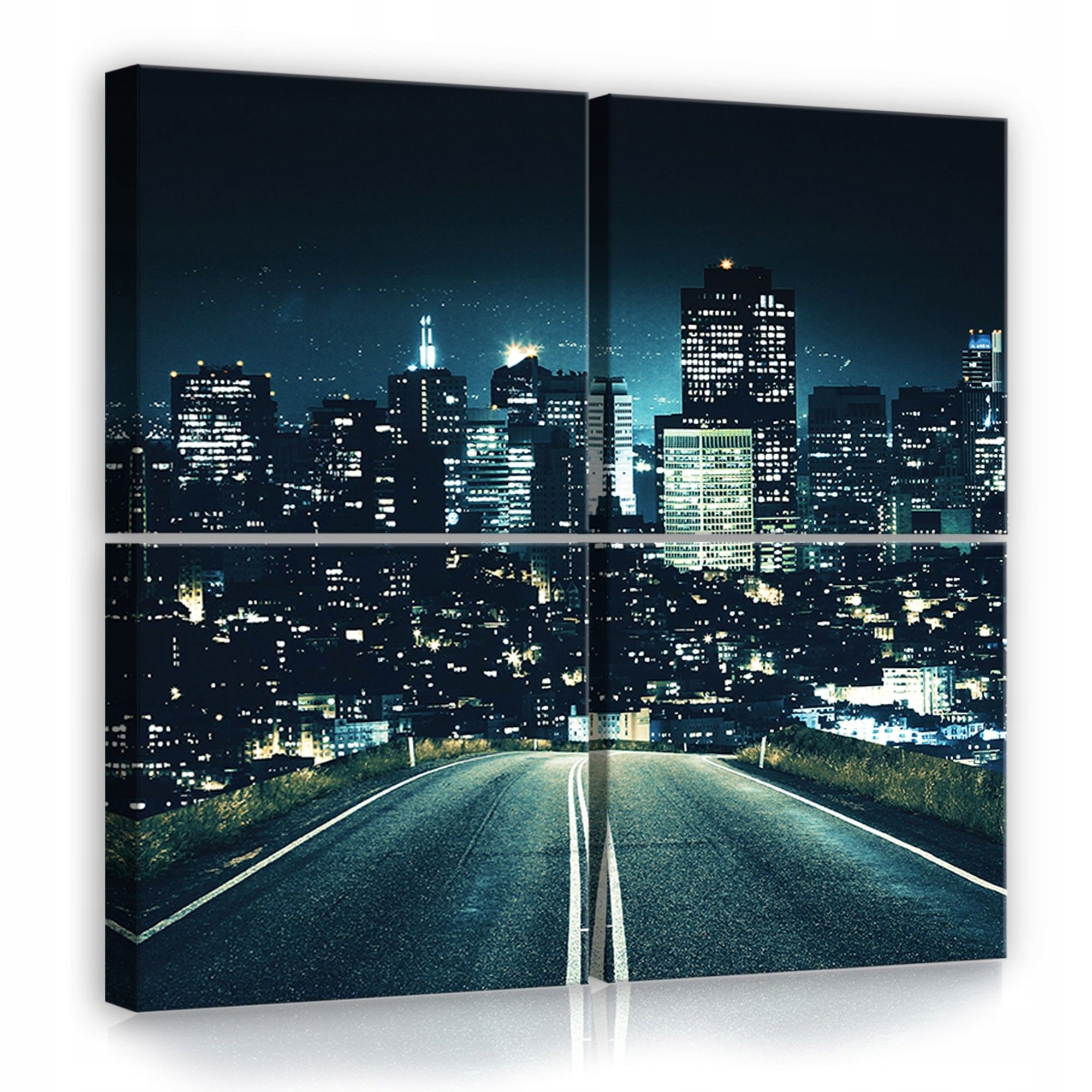 Obraz 50x50 Noční město cesta světla metropole urbanismus cestování