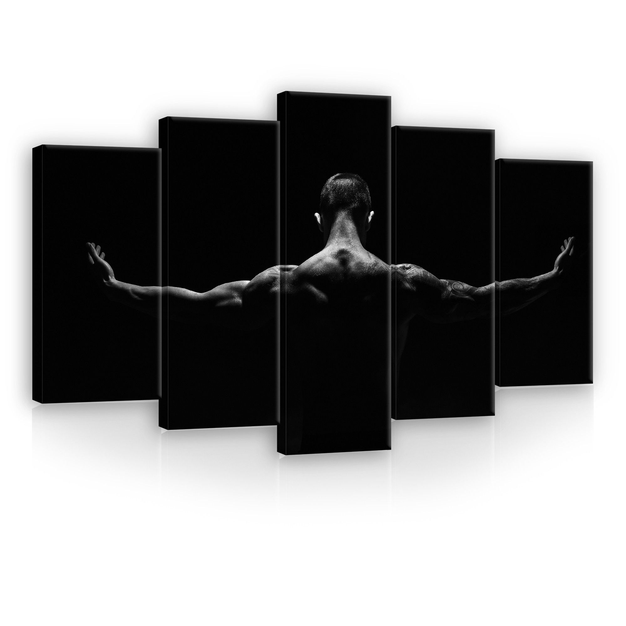 Obraz 100x60 Síla svaly mužský tors fitness body building dramatický kontrast