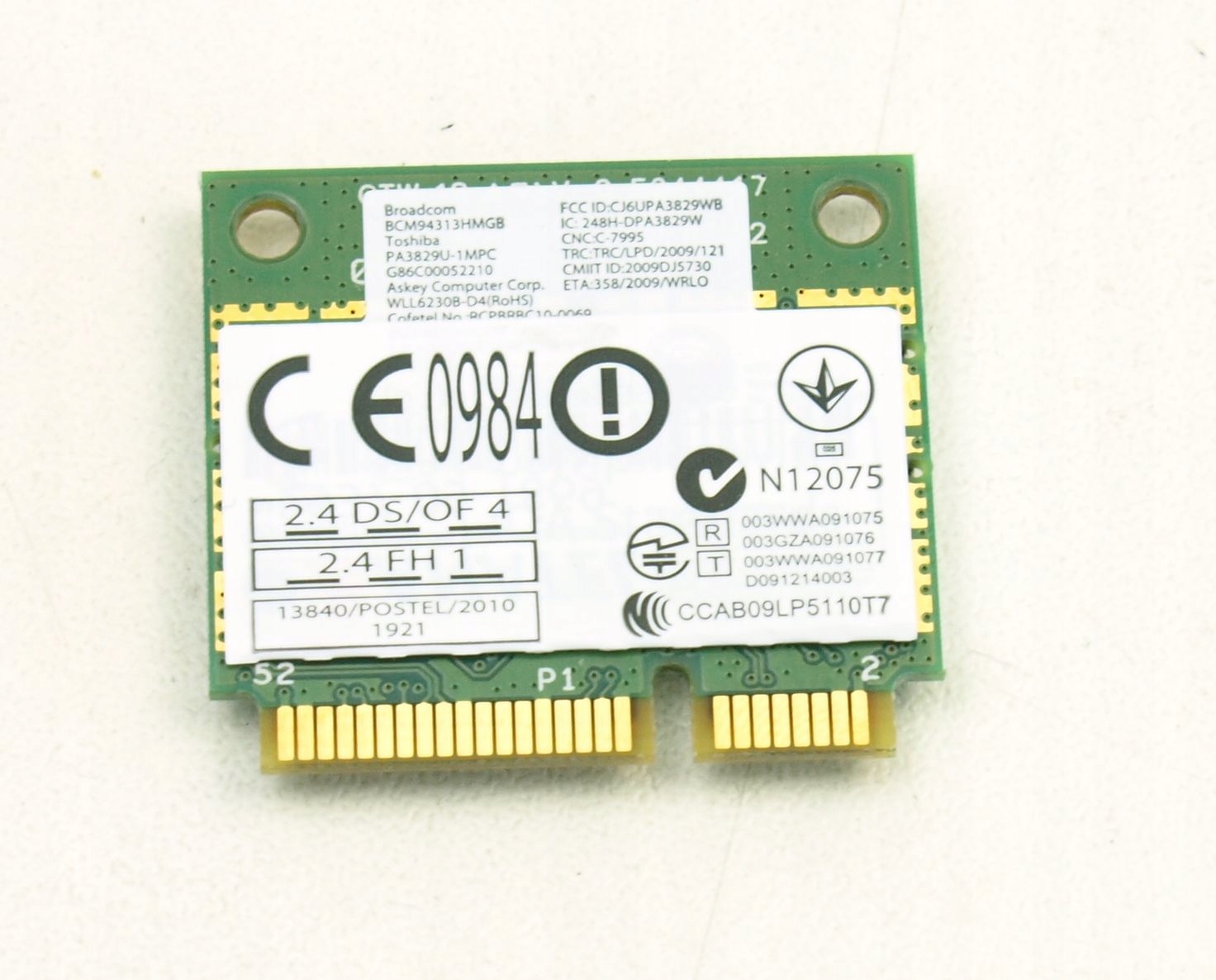 Karta WiFi Wi-Fi WLAN Toshiba R700 Kod producenta Wifi Toshiba R700