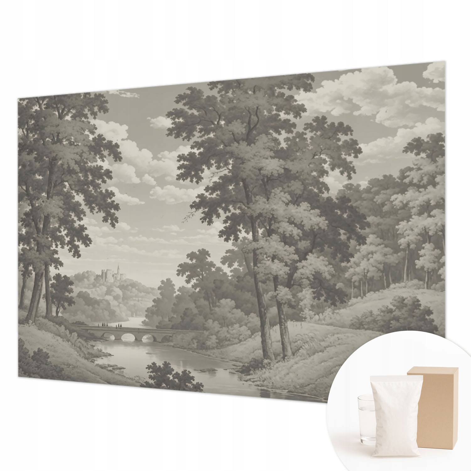 Flizelinová fototapeta Trvalá dekorace domu lepidlo Zámek a most 208 x 146 cm
