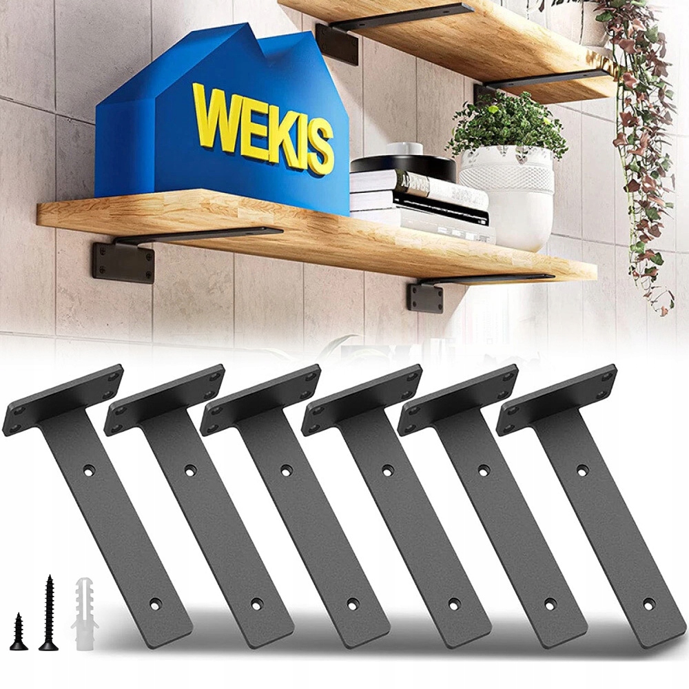 Pevné podpěry police Skrytá podpěra L konzola pro nástěnnou polici, 8“ 6x