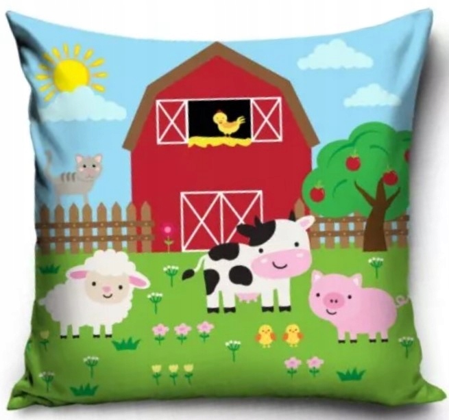 

poszewka na poduszkę jasiek farma krowa kot 40x40