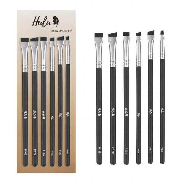 Hulu Brow Styling Set – sada 6 štětců pro úpravu obočí a líčení očí