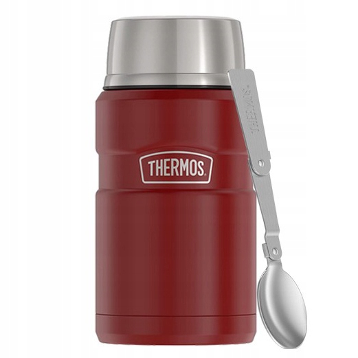 Thermos termos obiadowy ze składaną łyżką 710 ml Rusty Red