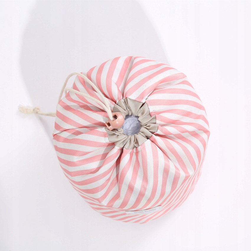 Kosmetyczka WOREK TUBA na zacisk PASKI RÓŻOWE Marka inna marka