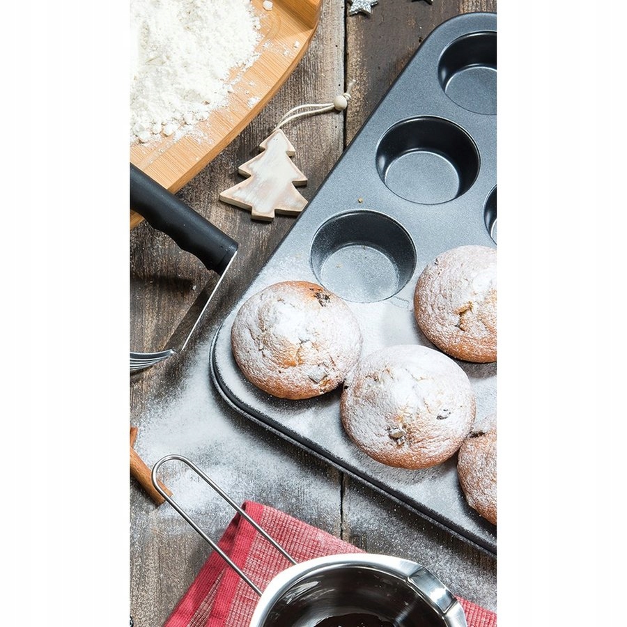 FORMA TEFLONOWA blacha MUFFINKI FOREMKA BABECZKI 12szt PRZECENA Marka inna