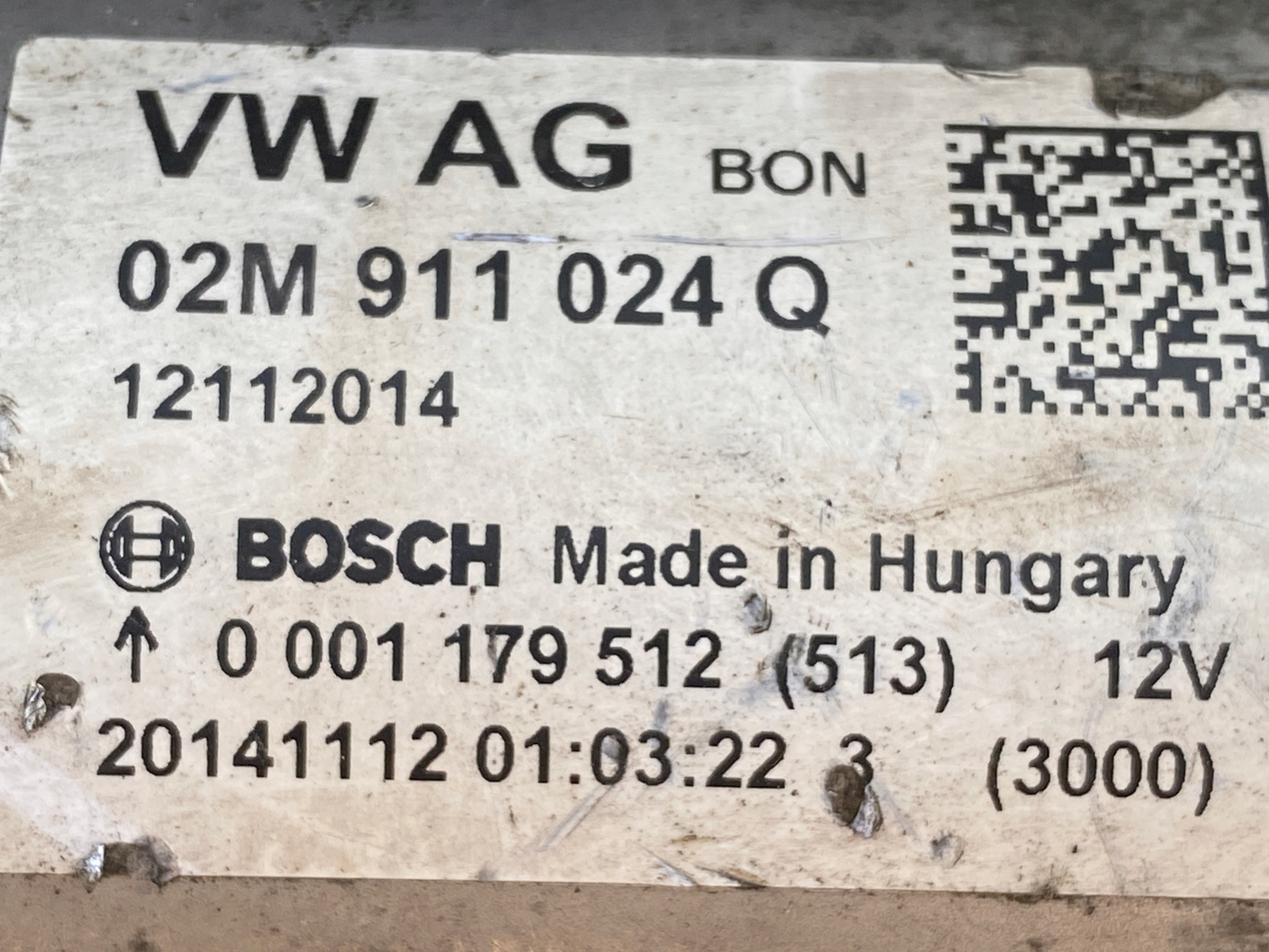 VW AUDI SKODA starter 02M911024Q