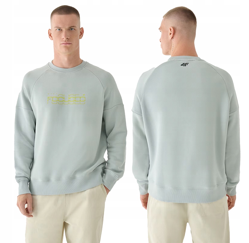 Pánská mikina 4F bez kapuce sportovní M1255 25S šedá M